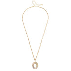 Wild Again Rhinestone Cowgirl Horseshoe Necklace