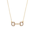 Wild Again Queenie Pave Horsebit Necklace