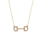 Wild Again Queenie Pave Horsebit Necklace