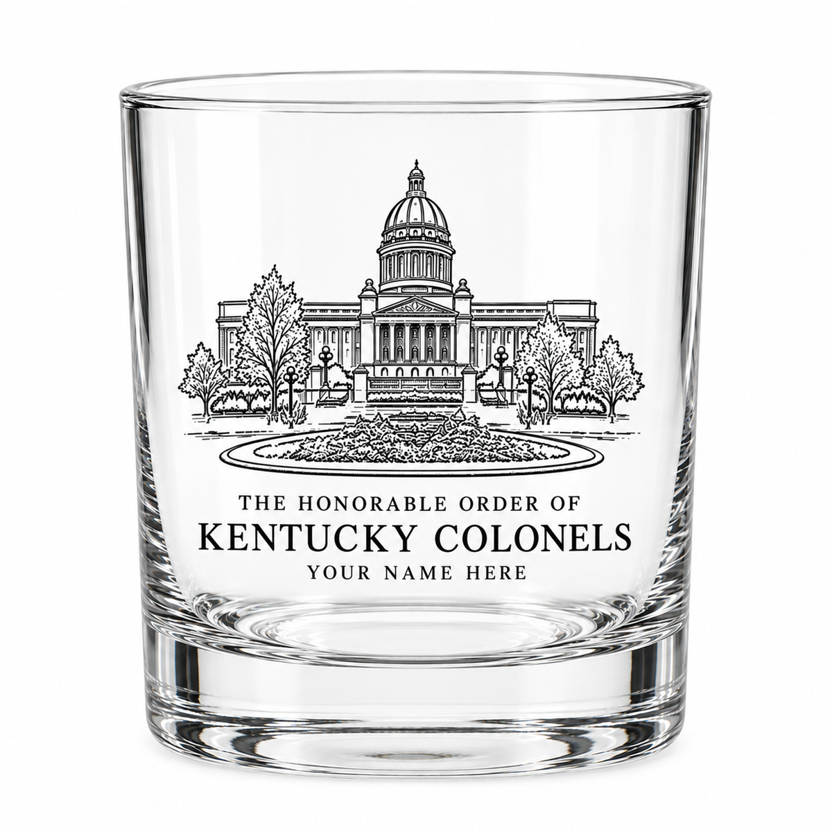 Kentucky State Capital Rocks Glass