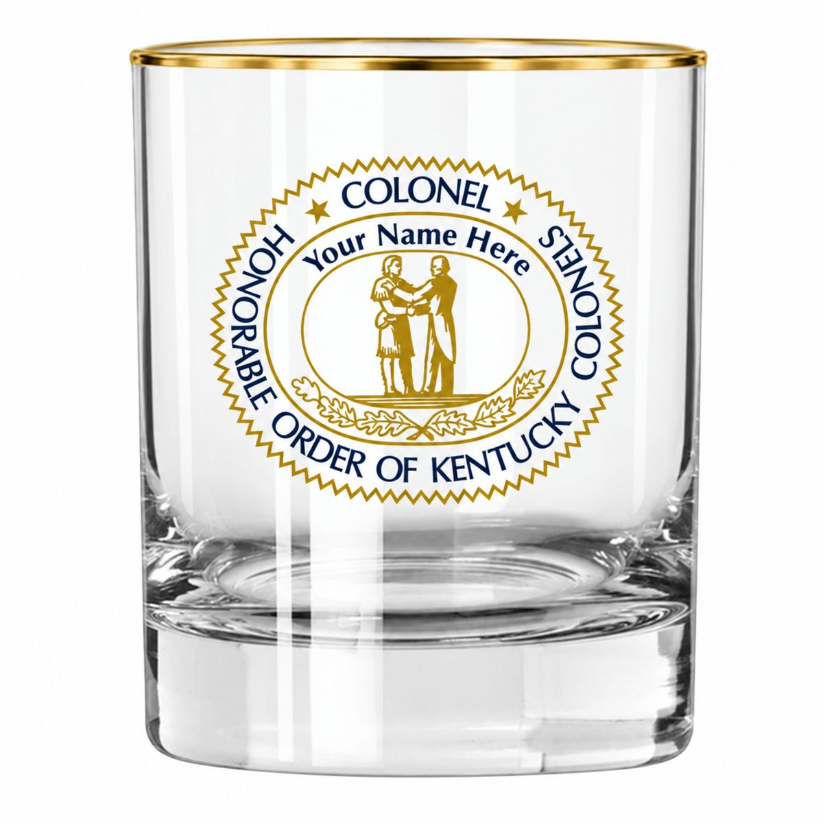 Great Seal Gold Rim Glass