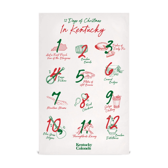 Kentucky Colonels Holiday Tea Towel