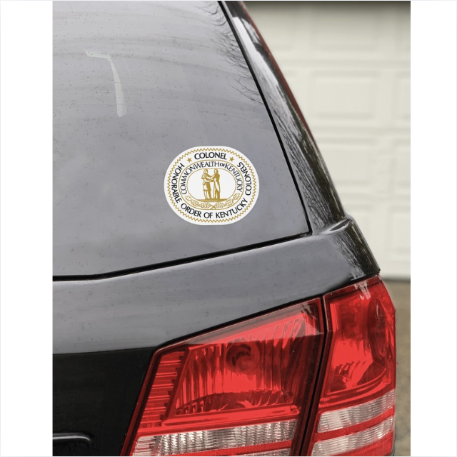 Kentucky Colonels Seal Static Window Cling