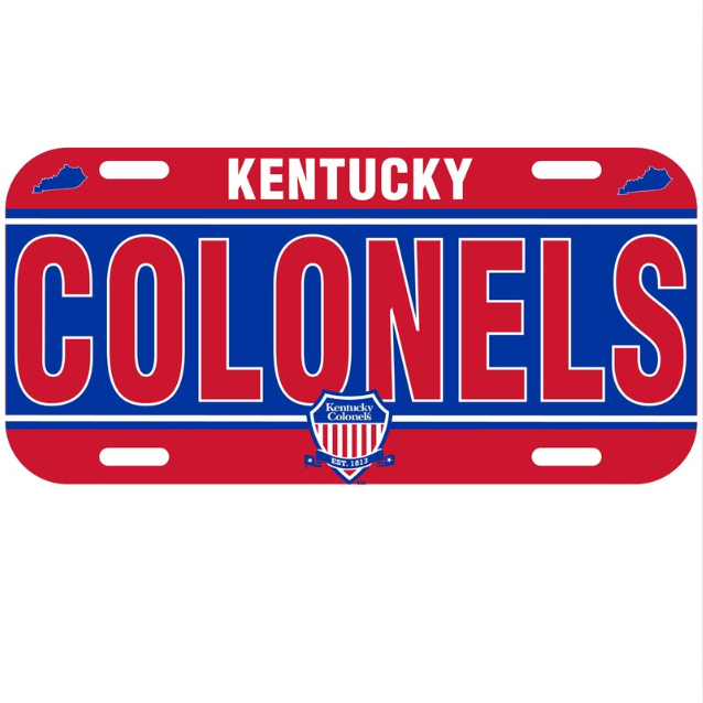 Kentucky Colonels Sublimated License Plate