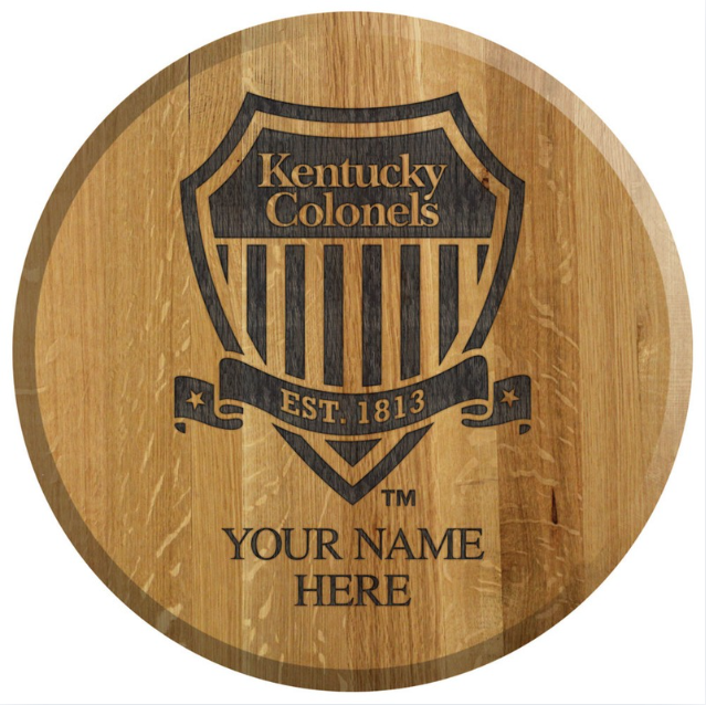 Shield Logo Personalized Etched Barrel Head