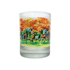 The Spirit of Fall Racing Rocks Glass
