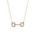 Wild Again Queenie Pave Horsebit Necklace