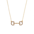 Wild Again Queenie Pave Horsebit Necklace