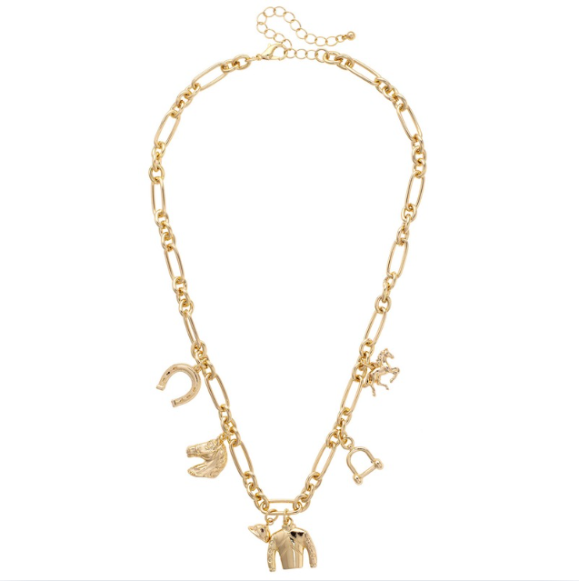 Wild Again Saddles Equestrian Charm Necklace