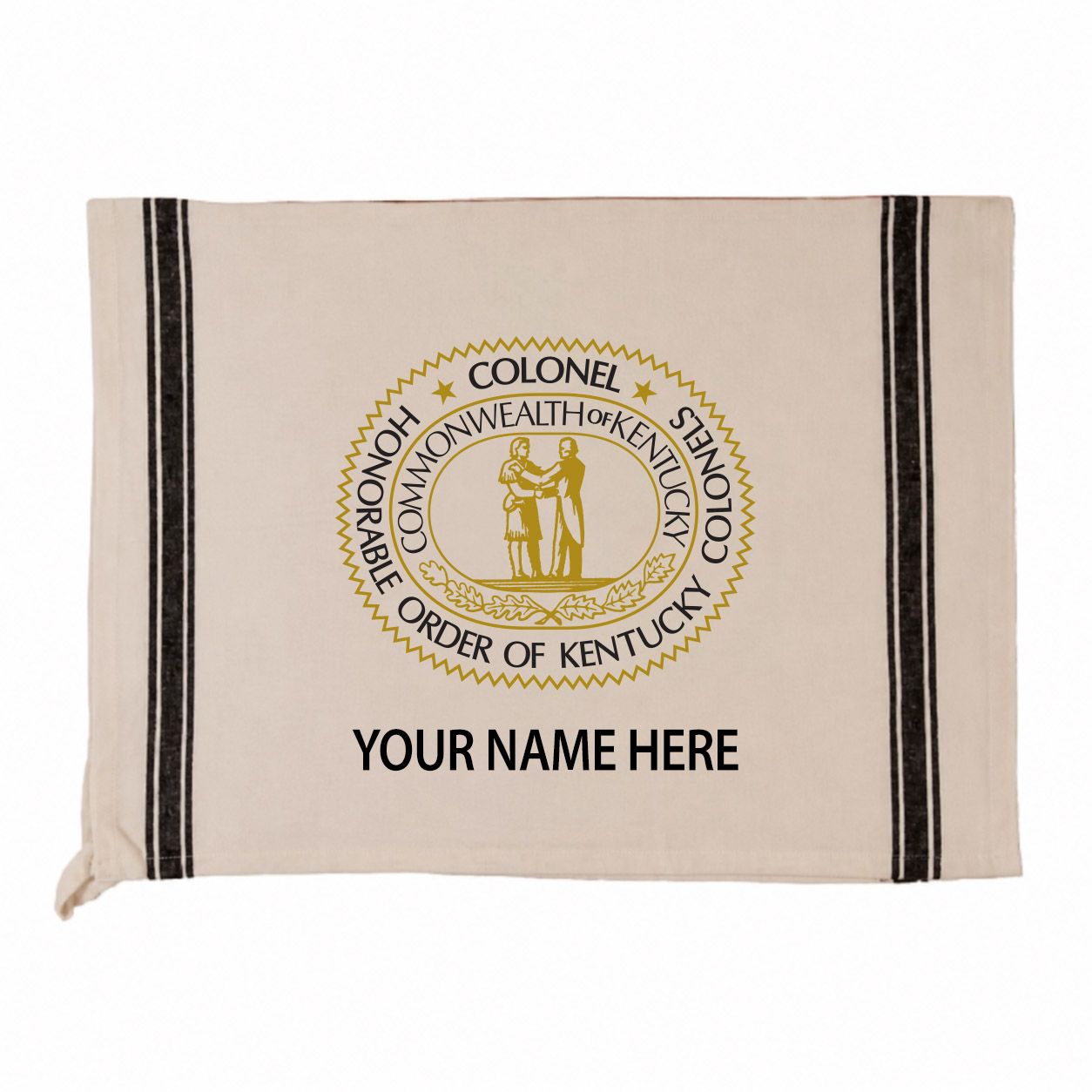 Seal Logo Personalized Bar Towel